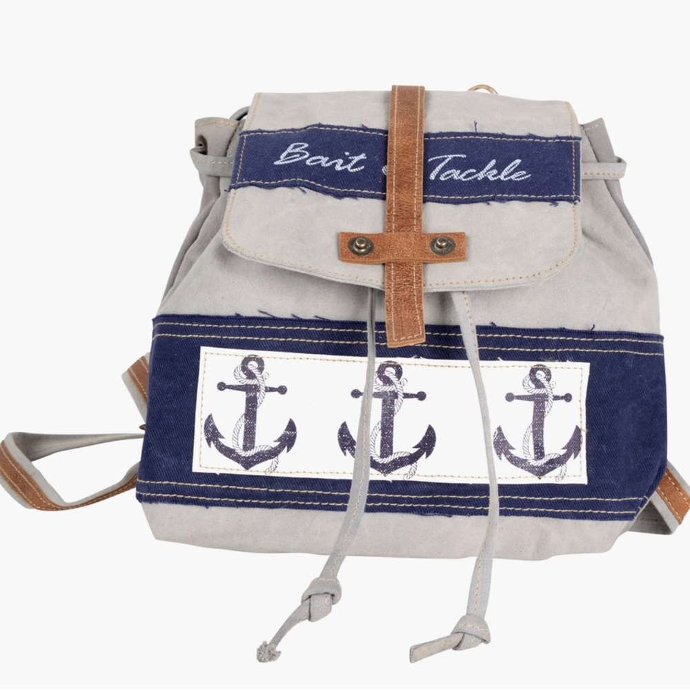 Bait N Tackle Upcycled Canvas Backpack